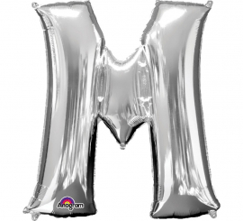 86 cm Silver Letter M Balloon