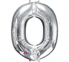 86 cm Silver Letter O Balloon