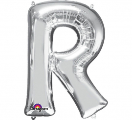 86 cm Silver Letter R Balloon