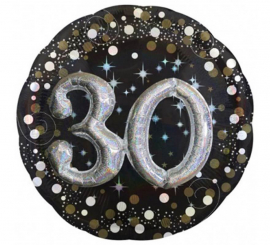 81 cm twinkling number 30 metallic balloon