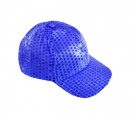 Cobalt Blue Sequin Cap