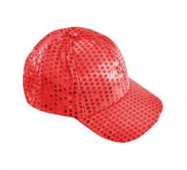 Red sequin cap