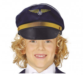 Pilot Cap with Children's Golden Badge