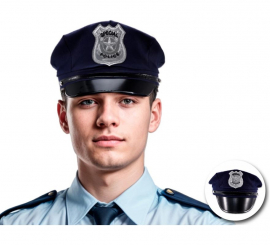 Gorra de Policía azul adulto