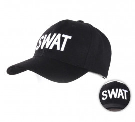 Gorra Swat negra para adulto