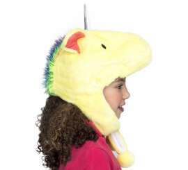 Yellow Unicorn Hat with Horn