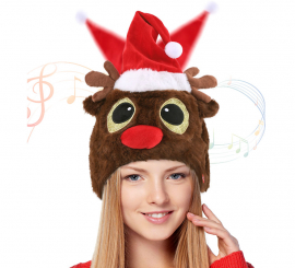 Gorro Bailarín de Reno con Luz