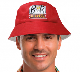 Adult red Beer King cap