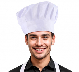 Classic White Adult Chef Hat