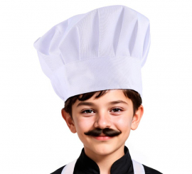 Classic white children's chef hat