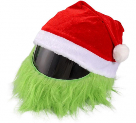 Gorro de Duende Gruñón de Navidad para Cascos de Moto integrales