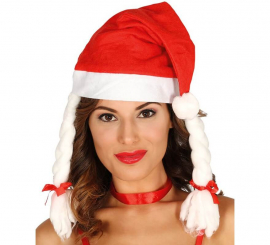 Mother Christmas Hat with Braids