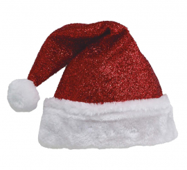 Chapéu de Papai Noel Brilhante de Luxo Infantil