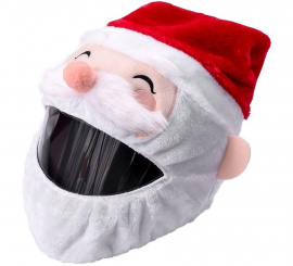 Gorro de Papá Noel Sonriente para Cascos de Moto integrales