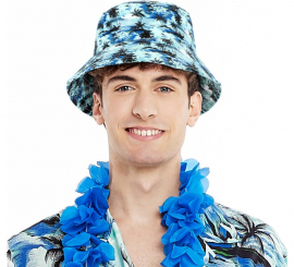 Blue Palm Trees Fisherman's Hat