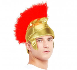 Gorro de Romano dorado y rojo de foam