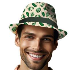 Gorro de Verano Hojas verdes adulto