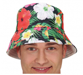 Adult Tropical Flowers Hawaiian Hat