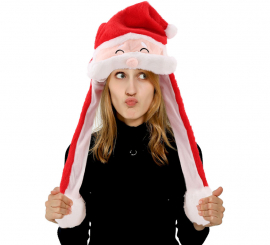 Gorro Orejas Papá Noel con Movimiento con luz