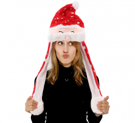 Gorro Orejas Papá Noel Copitos con Movimiento con luz
