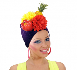 Gorro Tropical con frutas y flores adulto