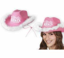 Gorro Vaquero Party Girls rosa adulto