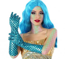 Blue Mermaid Gloves