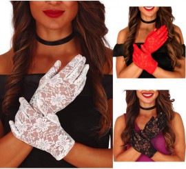 Openwork Gloves in various colors of 22 cm