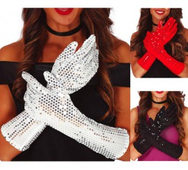 Gloves with Sequins in various colors of 39 cm