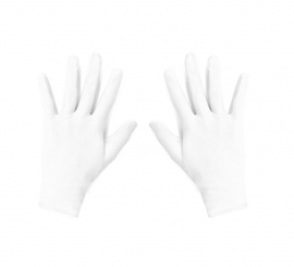 Children's Short White Gloves