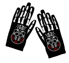 Black Catrina Short Gloves