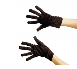 Short black gloves