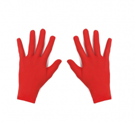 Short red children's gloves