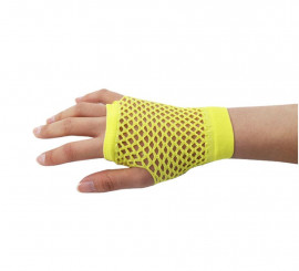 Yellow Short Net Gloves