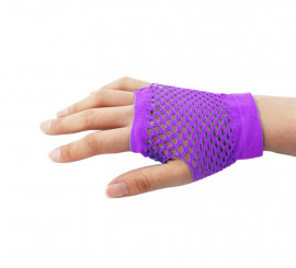 Short lilac Net Gloves