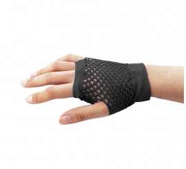 Black Short Net Gloves