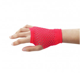 Red Short Net Gloves