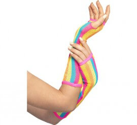 Gants en Résille Larges Multicouleur