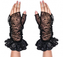 Gants en dentelle araignée