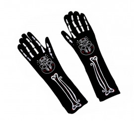 Lange Handschuhe aus Catrina-Knochen