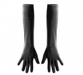 Lange schwarze Handschuhe