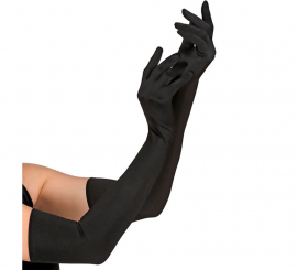 Extra Long Black Gloves 60cm