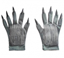 Guantes o Garras de Hombre Lobo gris para adulto