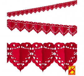 Heart Garland with Flame Retardant Figures of 4 meters