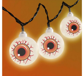 Garland of 10 Bloody Eyes LED lighting 150 cm