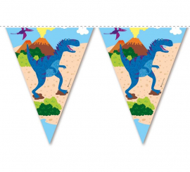 3.6 m Dinosaur Pennant Garland