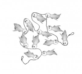 Guirnalda de Fantasmas blancos de 150 cm