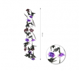 Ghirlanda di fiori viola di 2,15 metri