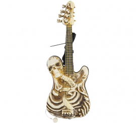 Guitarra esqueleto de 58 cm com luz e som