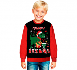 Jersey Dinosaurio Navideño para niños